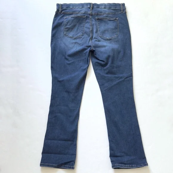 Lularoe Magic Waist Skinny Fit Bootcut Jeans 38 Stretch Comfy Mom Medium Wash - Picture 3 of 14